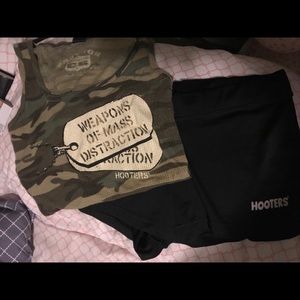 Hooters outfit! Used it as a Halloween costume